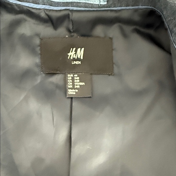 H&M Men's blue linen Blazer - Picture 5 of 5